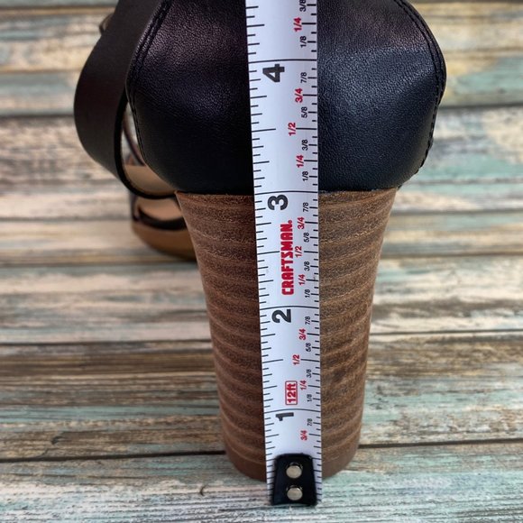 NATURALIZER London Heeled Gladiator Sandal Sz 8.5M Leather Lace Up Formal Dress - Picture 9 of 10